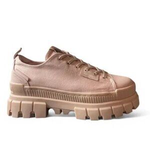 PALLADIUM Revolt LO TX Platform Sneaker Rose Smoke Pink NWOT Size 7.5 in box!